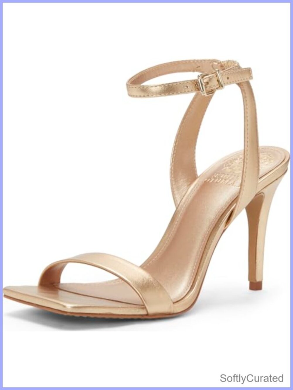Vince Camuto Saprenda High Heel Sandal Square Toe 4-Inch Stiletto Adjustable
